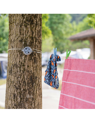 Lampa - Σχοινί Απλώματος Ρούχων Πτυσσόμενο Pull & Dry Πάχους 3 mm και Μήκους 8 m με Γάντζο και Καραμπίνερ - 1 Τεμ. (L7153.6)