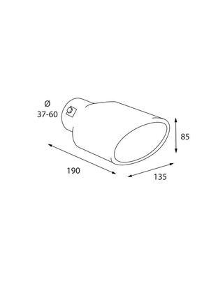 ΑΚΡΟ (ΜΠΟΥΚΑ) ΕΞΑΤΜΙΣΗΣ ΟΒΑΛ TS-76 37>60mm (ΜΗΚΟΣ: 190mm / ΦΑΡΔΟΣ: 100mm ) LAMPA - 1 TEM.