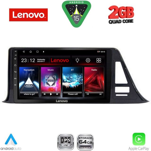 LENOVO LVD 2709_CPA (9inc) MULTIMEDIA TABLET for TOYOTA CH-R mod. 2017-2023