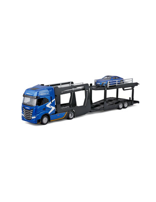Lampa - Μινιατούρα νταλίκα Iveco S-Way με καρότσα αυτοκινήτων & Audi RS E-Tron 1:43 Burago - 1 τεμ. (L.BU31475)