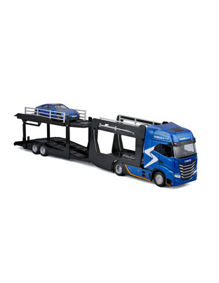 Lampa - Μινιατούρα νταλίκα Iveco S-Way με καρότσα αυτοκινήτων & Audi RS E-Tron 1:43 Burago - 1 τεμ. (L.BU31475)