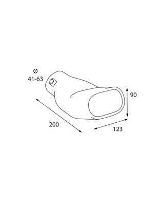 ΑΚΡΟ (ΜΠΟΥΚΑ) ΕΞΑΤΜΙΣΗΣ ΠΛΑΚΕ TS-74 41>73mm (ΜΗΚΟΣ: 200mm / ΦΑΡΔΟΣ: 123mm ) LAMPA - 1 TEM.