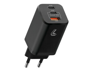ΦΟΡΤΙΣΤΗΣ ΜΕ ΟΙΚΙΑΚΗ ΠΡΙΖΑ HOME ROCKET 65W 100/230V 65W ΜΕ 3 ΘΥΡΕΣ USB (USB-A+USB-Cx2) QUICK CHARGE LAMPA - 1 ΤΕΜ.