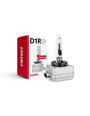 Amio - Λάμπα Xenon D1R 6000K 35W 12V Premium για αντικατάσταση εργοστασιακών και aftermarket xenon με καθαρό λευκό φωτισμό και σταθερή απόδοση με ενσωματωμένο igniter - 1 Τεμ. (01967/AM)