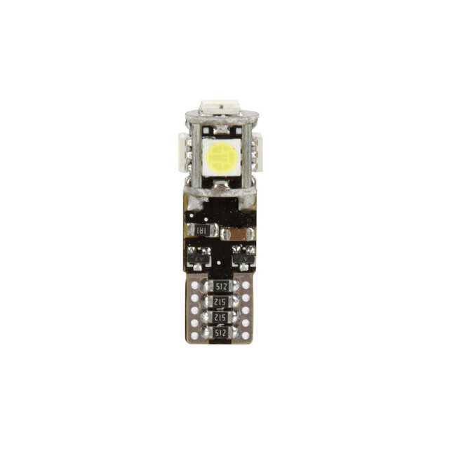 T10 W5W 12/30V W2,1x9,5d 80lm 5SMD LED ΛΕΥΚΟ (ΚΑΡΦΩΤΟ-ΤΡΙΠΛΟΕΣΤΙΑΚΟ- CAN-BUS) 2ΤΕΜ.