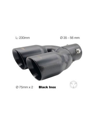 ΑΚΡΟ (ΜΠΟΥΚΑ) ΕΞΑΤΜΙΣΗΣ ΔΙΠΛΟ TRX 92 ΜΑΥΡΗ ΜΑΤ 34-60mm SIMONI RACING - 1 TEM