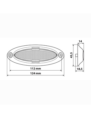 ΦΩΣ ΟΓΚΟΥ 4LED ΛΕΥΚΟ SMD 12/24V 124mm 1ΤΕΜ.