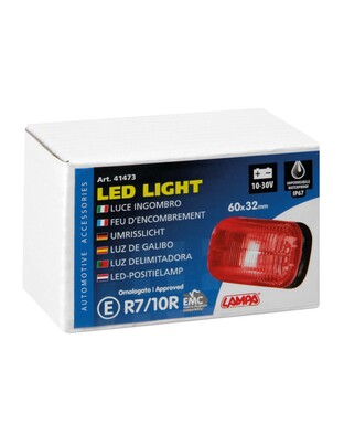 ΦΩΣ ΟΓΚΟΥ 10-30V ΜΕ 4 LED ΚΟΚΚΙΝΟ 60x32x25mm  1ΤΕΜ.