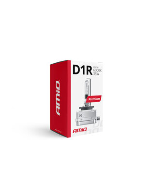 Amio - Λάμπα Xenon D1R 6000K 35W 12V Premium για αντικατάσταση εργοστασιακών και aftermarket xenon με καθαρό λευκό φωτισμό και σταθερή απόδοση με ενσωματωμένο igniter - 1 Τεμ. (01967/AM)