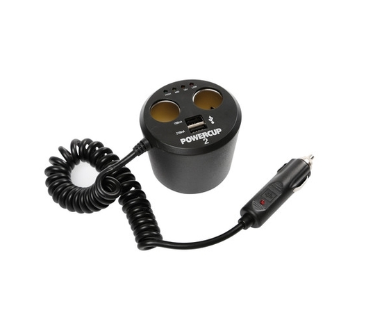 ΑΝΤΑΠΤΟΡΑΣ ΑΝΑΠΤΗΡΑ POWERCUP 2 12V + 2USB + TESTER ΜΠΑΤΑΡΙΑΣ