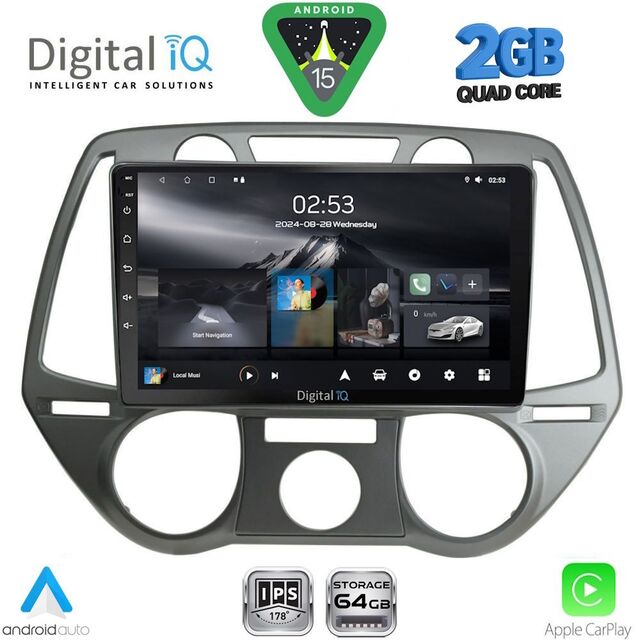 DIGITAL IQ RSD 1228_CPA A/C (9inc) MULTIMEDIA TABLET for HYUNDAI i20 mod. 2008-2012