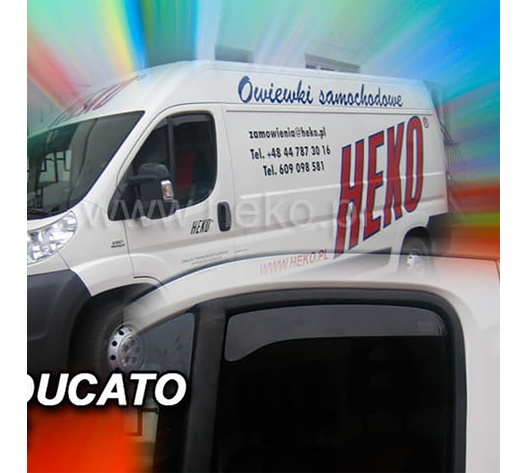 ΑΝΕΜΟΘΡΑΥΣΤΕΣ ΓΙΑ FIAT DUCATO 2006-2020 / CITROEN JUMPER 3 ΚΟΝΤΟΣ ΖΕΥΓΑΡΙ ΑΠΟ ΕΥΚΑΜΠΤΟ ΦΙΜΕ ΠΛΑΣΤΙΚΟ HEKO - 2 ΤΕΜ.