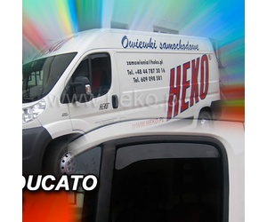 ΑΝΕΜΟΘΡΑΥΣΤΕΣ ΓΙΑ FIAT DUCATO 2006-2020 / CITROEN JUMPER 3 ΚΟΝΤΟΣ ΖΕΥΓΑΡΙ ΑΠΟ ΕΥΚΑΜΠΤΟ ΦΙΜΕ ΠΛΑΣΤΙΚΟ HEKO - 2 ΤΕΜ.