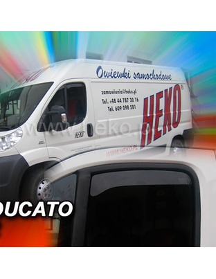 ΑΝΕΜΟΘΡΑΥΣΤΕΣ ΓΙΑ FIAT DUCATO 2006-2020 / CITROEN JUMPER 3 ΚΟΝΤΟΣ ΖΕΥΓΑΡΙ ΑΠΟ ΕΥΚΑΜΠΤΟ ΦΙΜΕ ΠΛΑΣΤΙΚΟ HEKO - 2 ΤΕΜ.