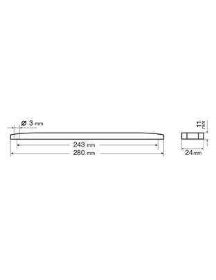 ΦΩΣ ΟΓΚΟΥ ΦΟΡΤΗΓΟΥ 12LED ΚΟΚΚΙΝΟ SMD 24V 280x24x11mm LAMPA - 1 Τεμ.