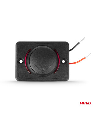 Amio - ΠΡΙΖΑ ΜΕ 2 ΘΥΡΕΣ-USB+USB-C ΚΑΙ ΚΑΠΑΚΙ 12/24V QUICK CHARGE 3.0 ΑΔΙΑΒΡΟΧΗ ΤΕΤΡΑΓΩΝΟ ΣΧΗΜΑ ΜΑΥΡΗ - 1 Τεμ. (04231/AM)