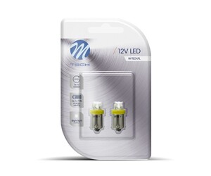 T4W 12V 0,96W BA9s (ΜΙΝΙΟΝ) LED 4xLED 3mm ΚΙΤΡΙΝΟ BLISTER 2ΤΕΜ. M-TECH
