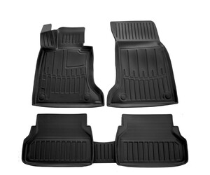 Race Axion - Πατάκια Για BMW Serie 5 (E60) 2003-2010 4πορτο Λάστιχο Σκαφάκια Προστατευτικά Με Κουμπώματα για Επιβατικά Αυτοκίνητα - 5 τεμ. (5027115/ST)