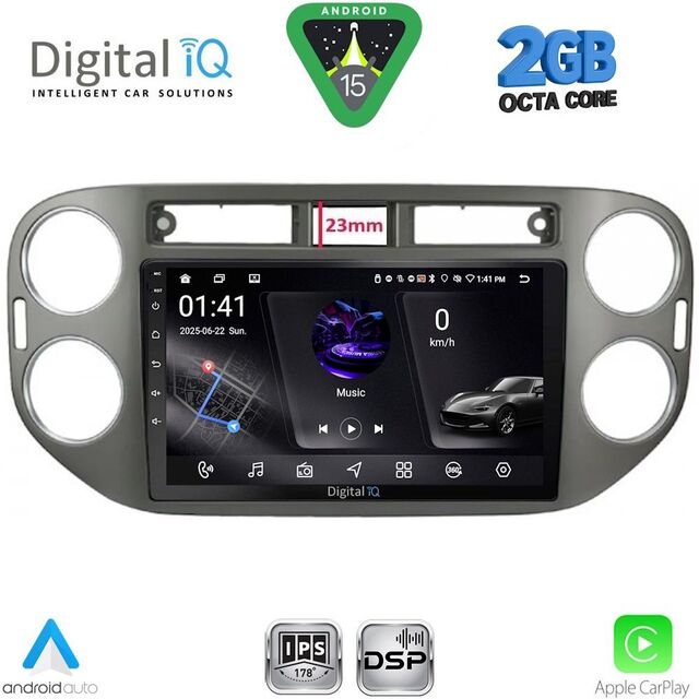 DIGITAL IQ RSF 4760GR_CPA (9inc) MULTIMEDIA TABLET for VW TIGUAN mod. 2011-2016 (GREY)
