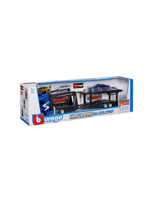 Lampa - Μινιατούρα νταλίκα Iveco S-Way με καρότσα αυτοκινήτων & Audi RS E-Tron 1:43 Burago - 1 τεμ. (L.BU31475)