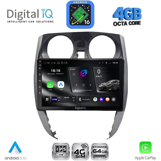 DIGITAL IQ RTG 6464_CPA (10inc) MULTIMEDIA TABLET for NISSAN NOTE mod. 2012-2020
