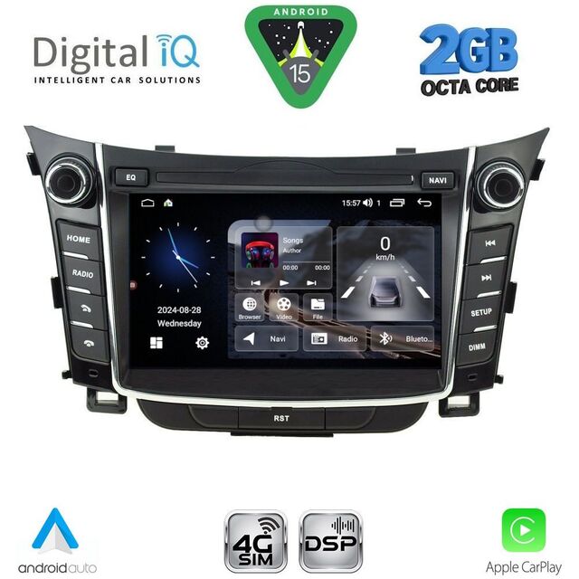 DIGITAL IQ MSF 327_CPA (7'' DECK) MULTIMEDIA for HYUNDAI i30 mod. 2012-2017 with ORIG. NAVI