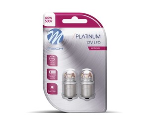 ΛΑΜΠΑΚΙΑ W16W T15 12/24V 1W 5x2835SMD LED CAN-BUS ΛΕΥΚΟ PLATINIUM BLISTER M-TECH -  2 ΤΕΜ