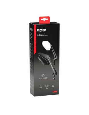ΚΑΘΡΕΠΤΕΣ MOTO VICTOR M10x1,25 DX+SX ΣΕ ΜΑΥΡΟ ΧΡΩΜΑ LAMPA - 2 ΤΕΜ.