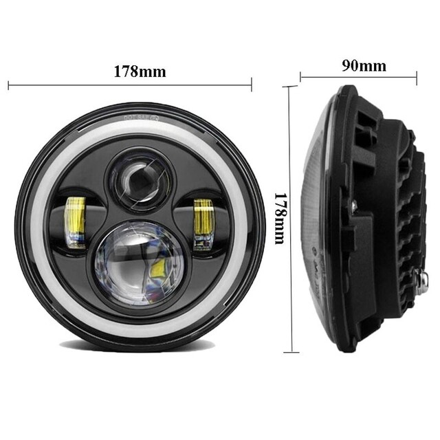 LED ΠΡΟΒΟΛΕΑΣ ΕΡΓΑΣΙΑΣ ΣΤΡΟΓΓΥΛΟΣ 7" 75W KX093A-2