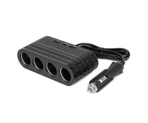 Amio - ΑΝΤΑΠΤΟΡΑΣ ΑΝΑΠΤΗΡΑ 12/24V 120W ΜΑΥΡΟΣ - 4 ΘΕΣΕΙΣ - 2xUSB-A + 1xUSB-C - ΚΑΛΩΔΙΟ 80cm - 1 Τεμ. (04367/AM)
