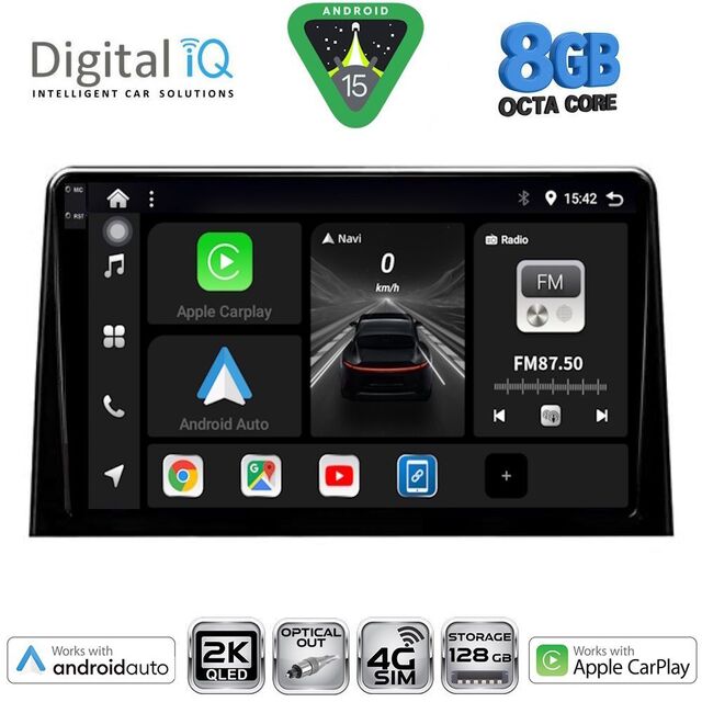 DIGITAL IQ BXK 20082_CPAA (10inc) MULTIMEDIA TABLET for CITROEN BERLINGO – OPEL COMBO – PEUGEOT PARTNER – TOYOTA PROACE mod. 2018-2026 - FIAT DOBLO mod. 2022-2026