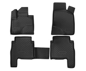 ΠΑΤΑΚΙΑ ΣΕ ΣΚΑΦΗ TPE ΛΑΣΤΙΧΟ ΓΙΑ HYUNDAI SANTA FE 5D 2007-2012  ΣΕ ΜΑΥΡΟ ΧΡΩΜΑ NOVLINE - 4 ΤΕΜ.