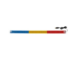 ΣΗΜΑΙΑ ΡΟΥΜΑΝΙΑΣ ΦΩΤΙΖΟΜΕΝΗ 42LED 60cm 24V ΜΕ ΒΕΝΤΟΥΖΑ & USB  ΜΕ ΚΑΛΩΔΙΟ 150cm LAMPA -  1 Τεμ.