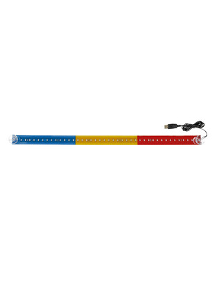 ΣΗΜΑΙΑ ΡΟΥΜΑΝΙΑΣ ΦΩΤΙΖΟΜΕΝΗ 42LED 60cm 24V ΜΕ ΒΕΝΤΟΥΖΑ & USB  ΜΕ ΚΑΛΩΔΙΟ 150cm LAMPA -  1 Τεμ.