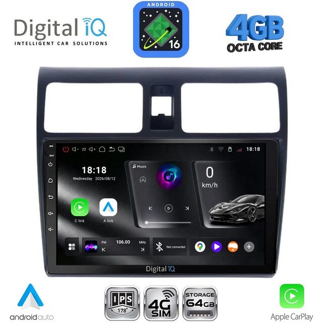 DIGITAL IQ RTG 6684_CPA (10inc) MULTIMEDIA TABLET for SUZUKI SWIFT mod. 2005-2011