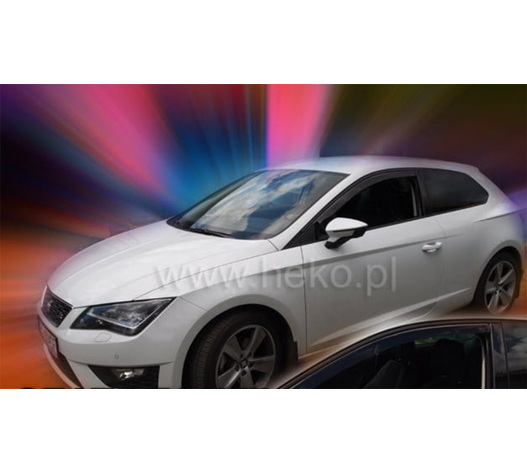 ΑΝΕΜΟΘΡΑΥΣΤΕΣ ΓΙΑ SEAT LEON 3 3D 2013R+  ΖΕΥΓΑΡΙ ΑΥΤΟΚΙΝΗΤΟΥ ΑΠΟ ΕΥΚΑΜΠΤΟ ΦΙΜΕ ΠΛΑΣΤΙΚΟ HEKO - 2 ΤΕΜ.