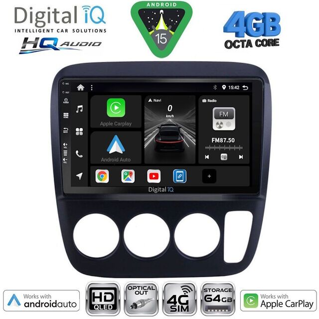 DIGITAL IQ BXK 19196_CPAA A/C (9inc) MULTIMEDIA TABLET for HONDA CRV mod. 1996-2006