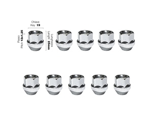 Simoni Racing - ΠΑΞΙΜΑΔΙ ΚΩΝΙΚΟ 12χ1,25 (25mm) (19) 10ΤΕΜ.