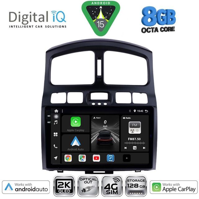 DIGITAL IQ BXK 20236_CPAA (9inc) MULTIMEDIA TABLET for HYUNDAI SANTA FE  mod. 2003-2006