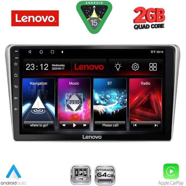 LENOVO LVD 2704SL_CPA (9inc) MULTIMEDIA TABLET for TOYOTA AVENSIS (T25) mod. 2003-2009 (SILVER)
