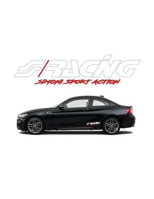 ΑΥΤΟΚΟΛΛΗΤΟ ΔΙΑΚΟΣΜΗΤΙΚΟ ΠΛΑΙΝΟ SIMONI RACING PRE-SPACED ΛΕΥΚΟ/ΚΟΚΚΙΝΟ 30x7cm