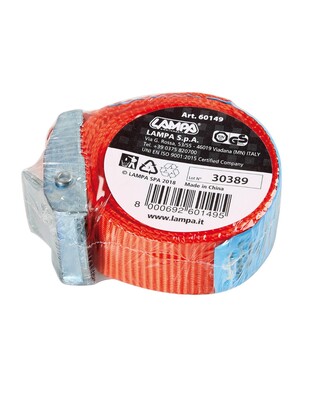 Lampa – Ιμάντες Στερέωσης Moto 300cm x 2,5cm σε Blister (36 Τεμάχια) για ασφαλή πρόσδεση φορτίου – 1 Σετ (6014.9D-LM)