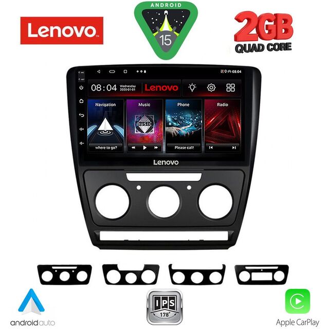 LENOVO LVD 2595BL_CPA (10inc) MULTIMEDIA TABLET for SKODA OCTAVIA 5 mod. 2005-2012 (BLACK)