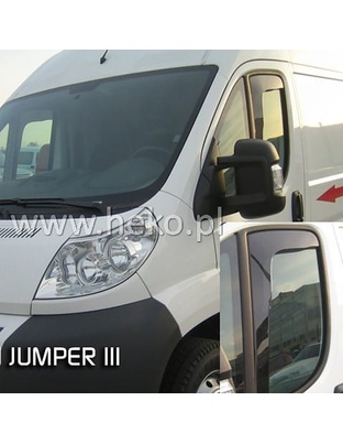 Heko – Ανεμοθραύστες Εμπρός για Fiat Ducato 2006> / Citroen Jumper III 2006> / Peugeot Boxer II/III 2006> / Opel Movano C 2021> / Toyota ProAce MAX 2024> για βελτιωμένη ροή αέρα και άνεση με εύκαμπτο φιμέ πλαστικό – 1 Σετ (ΑΝΕΜ.15147/VAN)