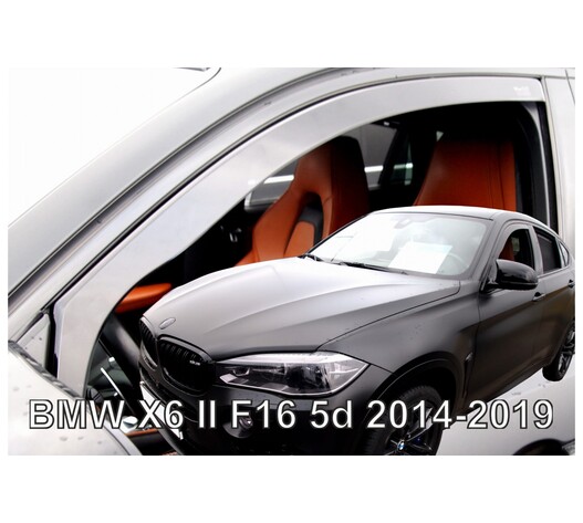 ΑΝΕΜΟΘΡΑΥΣΤΕΣ ΓΙΑ BMW X6 F16 5D 2014-2019  ΖΕΥΓΑΡΙ ΑΠΟ ΕΥΚΑΜΠΤΟ ΦΙΜΕ ΠΛΑΣΤΙΚΟ HEKO - 2 ΤΕΜ.