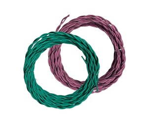 Καλώδια ηχείων (twinned) 2x6 meters (12 meters total) 2x1,0 mm² Purple & Green Auto-Connect 720SCTGRNPU2106L -2 τεμάχια