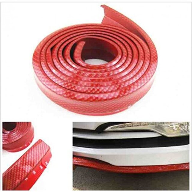 Lip spoiler universal κόκκινο look carbon