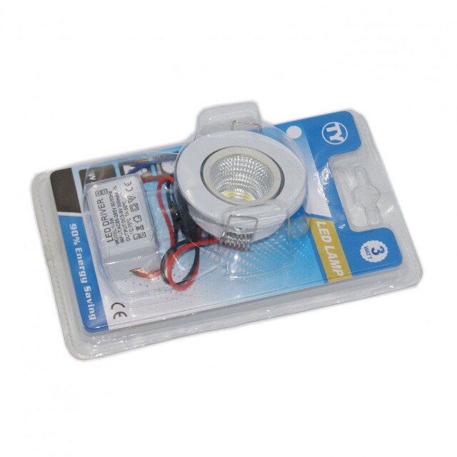 LED ΣΠΟΤ ΧΩΝΕΥΤΟ COB 3W 270Lm 6000K LI-LA-6635