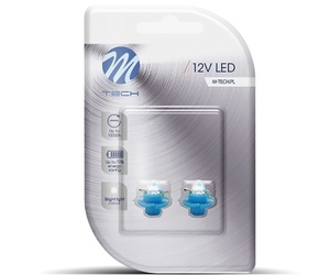 BAX 12V B8,4d 0,2W LED 1xFLUX 5mm ΜΠΛΕ BLISTER 2ΤΕΜ. M-TECH