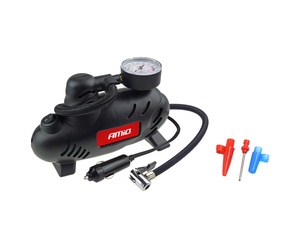Amio - ΚΟΜΠΡΕΣΕΡ ΑΕΡΑ ΕΛΑΣΤΙΚΩΝ ΠΛΑΣΤΙΚΟ ACOMP-07 12V 250psi 17bar 9l/min ΜΕ ΦΙΣ ΑΝΑΠΤΗΡΑ ΚΑΙ ΔΙΑΚΟΠΤΗ & ΚΑΛΩΔΙΟ 3Μ - 1 Τεμ. (02181/AM)